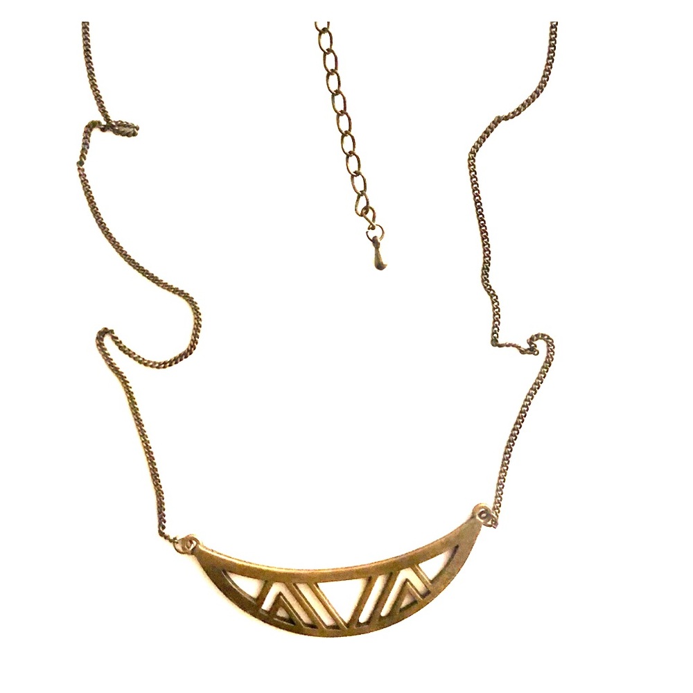 Bronze geometric necklace